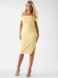 Marciano ruffles midi dress