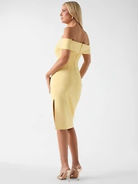 Marciano ruffles midi dress