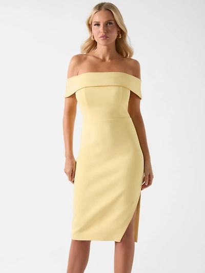 Marciano ruffles midi dress
