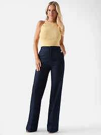 Marciano rib-knit top