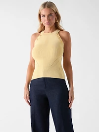 Marciano rib-knit top