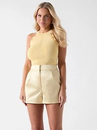 Marciano rib-knit top