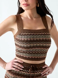 Marciano knitted lurex top
