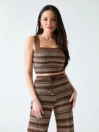 Marciano knitted lurex top