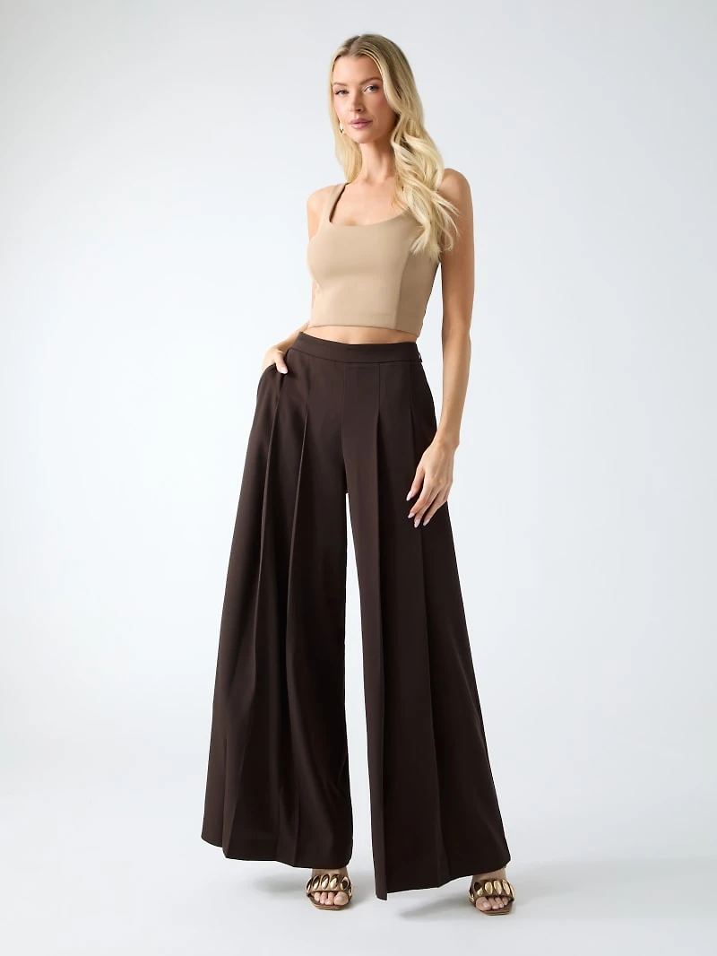Marciano wide-leg pleated pants