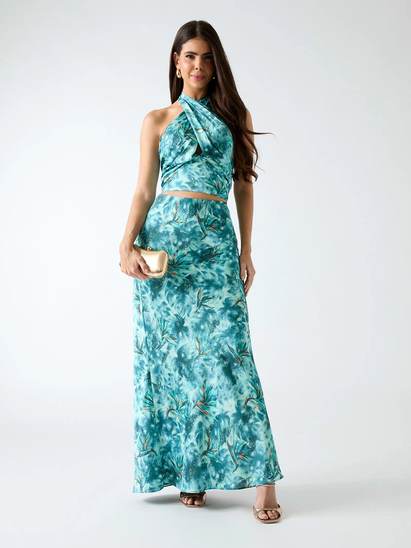 Marciano cropped halter top
