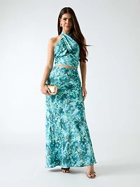 Marciano cropped halter top