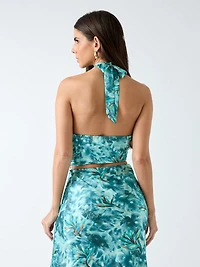 Marciano cropped halter top