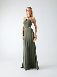 Marciano halter-neck maxi dress