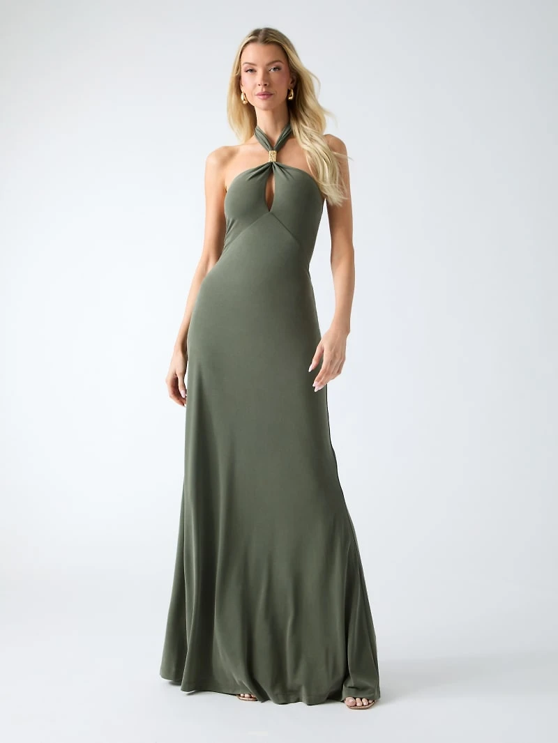 Marciano halter-neck maxi dress