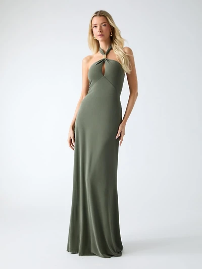 Marciano halter-neck maxi dress