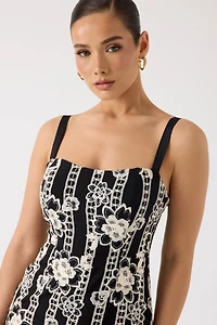 Marciano embroidered midi dress