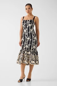 Marciano embroidered midi dress