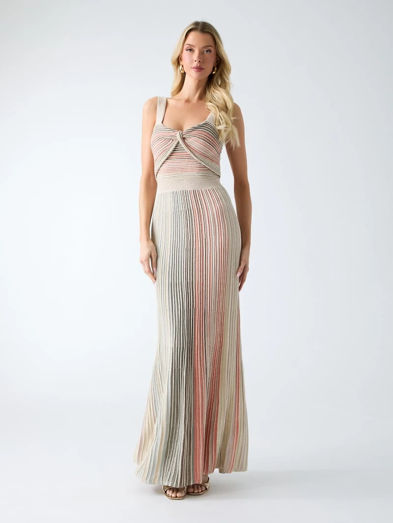 Marciano striped midi dress