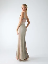 Marciano striped midi dress