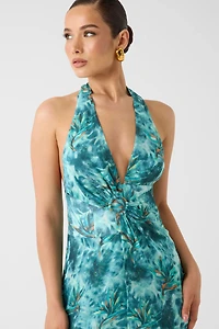 Marciano halter-neck maxi dress