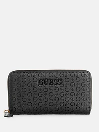 Bowie Debossed Logo Zip-Around Wallet