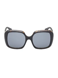 Two-Tone Square Plastic Sunglasses