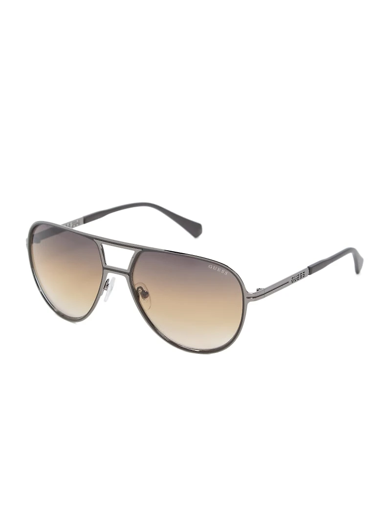 Coated Metal Aviator Sunglasses