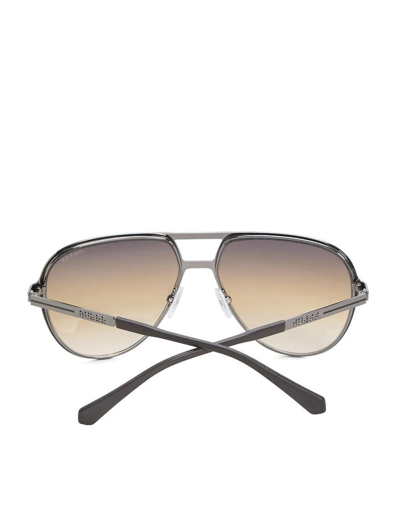 Coated Metal Aviator Sunglasses