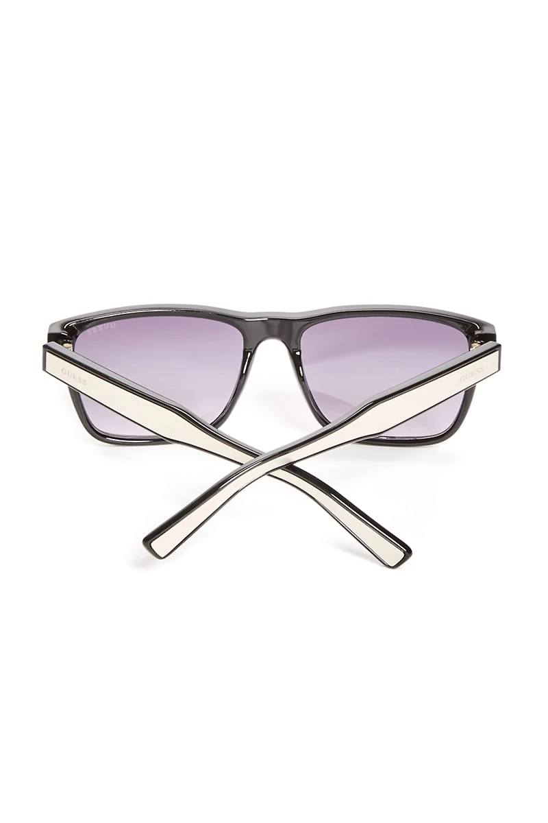 Metal Arm Square Sunglasses