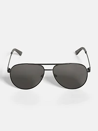 Textured Metal Aviator Sunglasses
