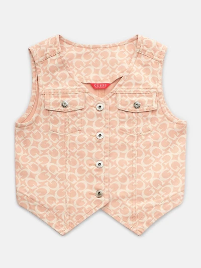 Venus Denim Logo Vest (7-14)