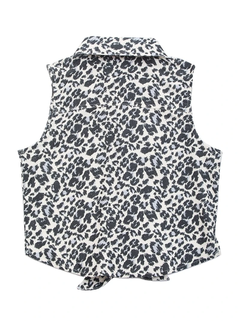 Patty Button-Up Leopard Vest (7-14)