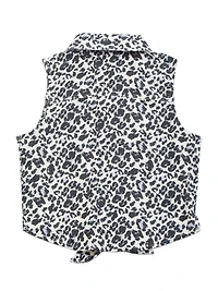 Patty Button-Up Leopard Vest (7-14)