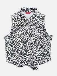 Patty Button-Up Leopard Vest (7-14)