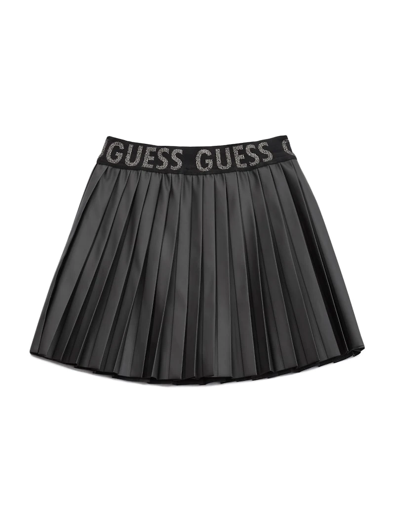 Faux-Leather Pleated Skirt (7-14)