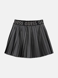 Faux-Leather Pleated Skirt (7-14)