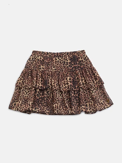 Noel Leopard Layered Skirt (7-14)