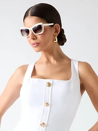Marciano rectangular sunglasses