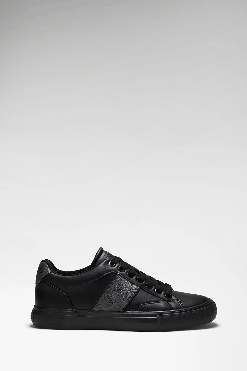 Faux leather sneakers
