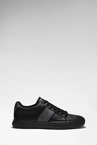 Faux leather sneakers