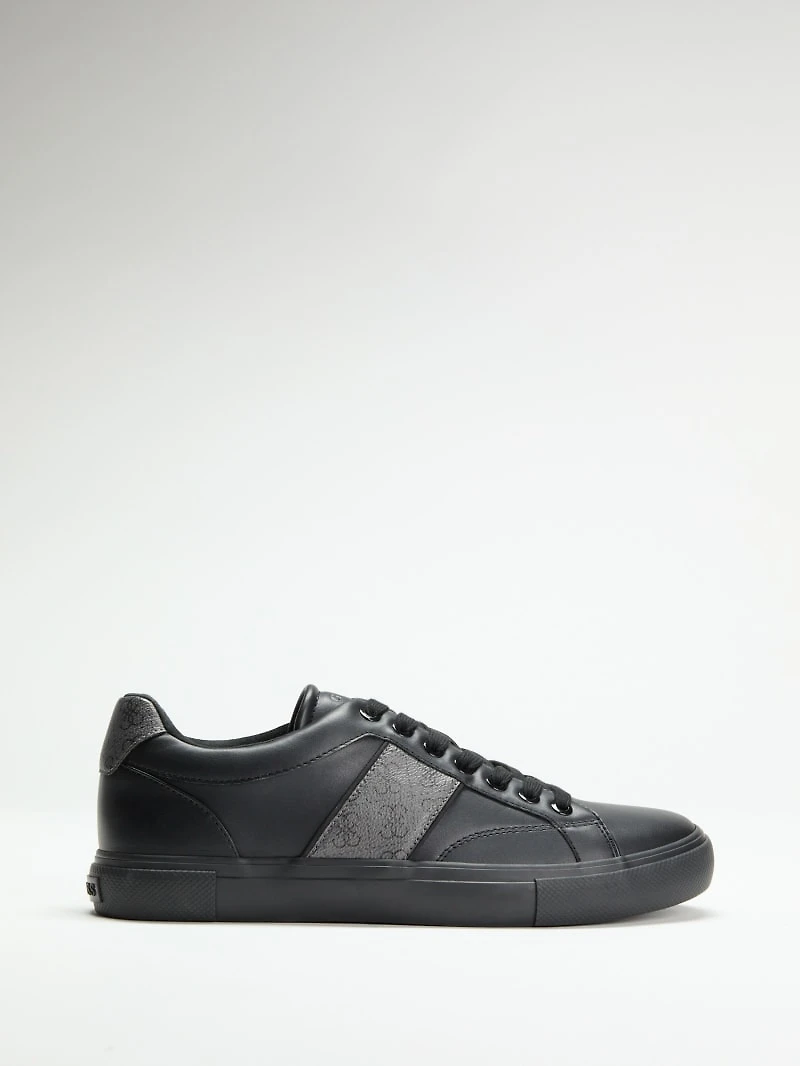 Faux leather sneakers