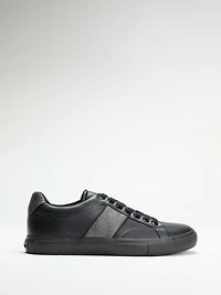 Faux leather sneakers