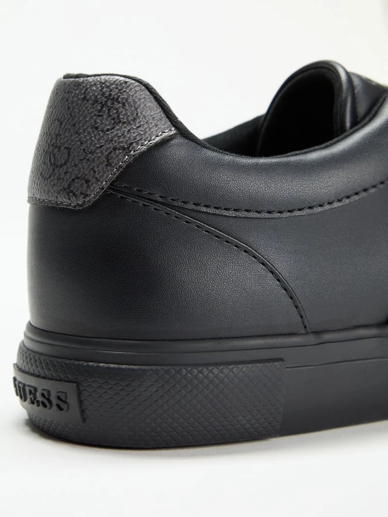 Faux leather sneakers