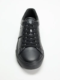 Faux leather sneakers