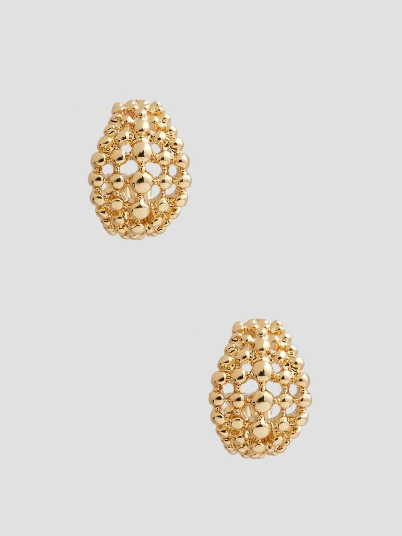 14K Gold-Plated Textured Mini Hoop Earrings