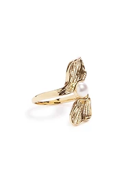 14K Gold-Plated Pearl Ring