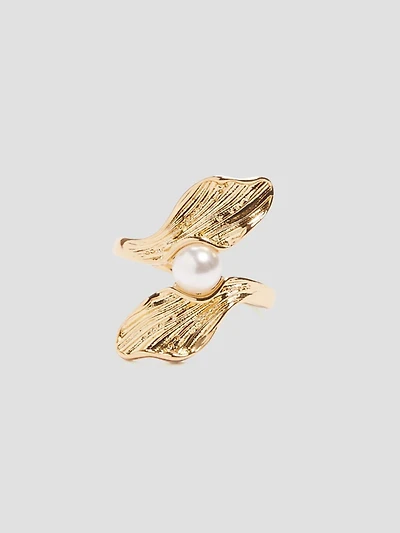 14K Gold-Plated Pearl Ring