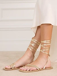 Sarah Metallic Flat Sandal