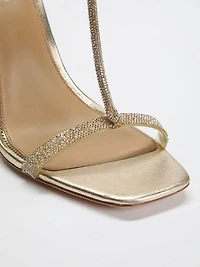 Olivia Embellished Leather Sandal
