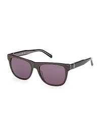 Square Logo Print Plastic Sunglasses