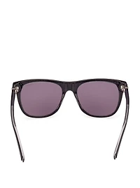 Square Logo Print Plastic Sunglasses