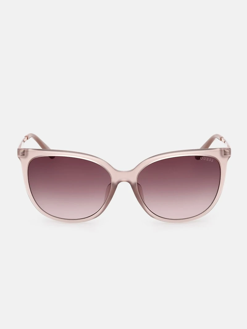 Plastic Round Cat-Eye Sunglasses