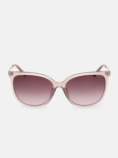 Plastic Round Cat-Eye Sunglasses