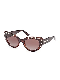 Cat-Eye Rhinestone Sunglasses